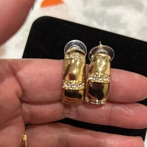 Swarovski Gold Crystal Earrings